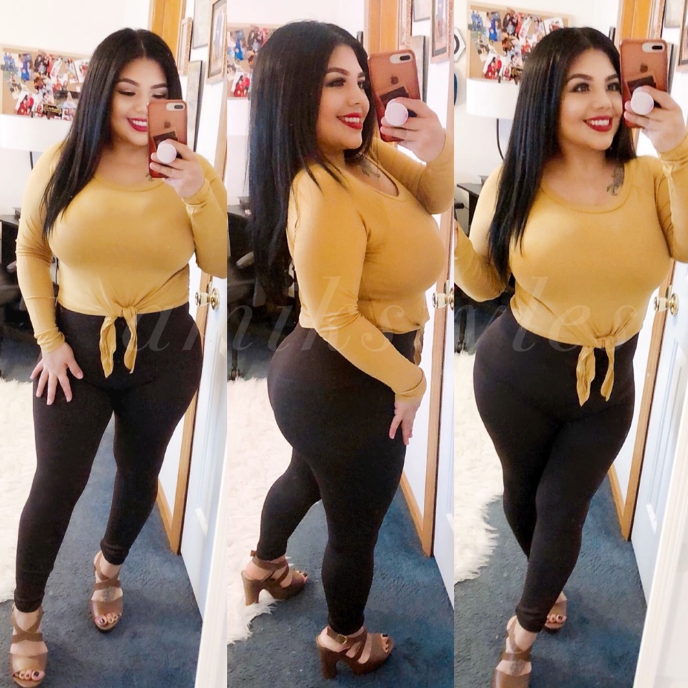 Long sleeve Mustard top